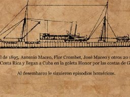 Goleta Honor, condujo Antonio Maceo y sus acompañantes de regreso a Cuba.